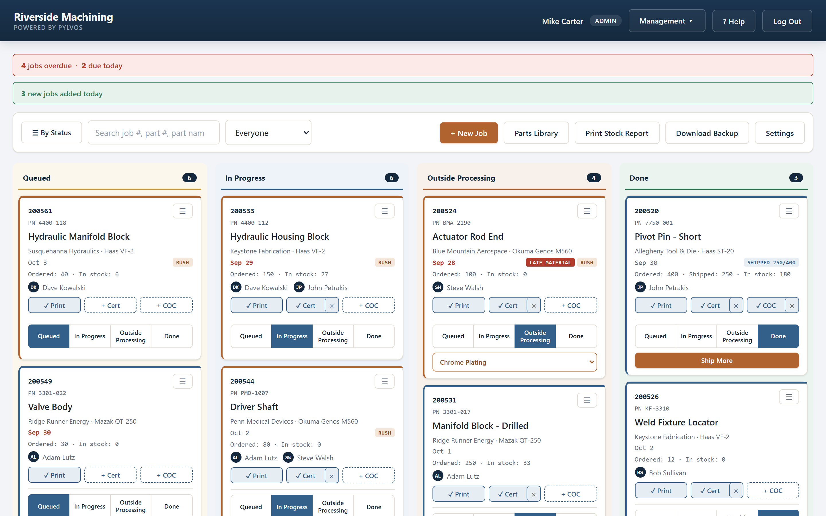 Pylvos job board